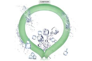 Climafusion Halskühlschlauch, wiederverwendbarer Nackenkühler, Kühlung beginnt unter 15°C, Grün Neck Cooling Ring Halskühlring für Sommersport Outdoor Indoor