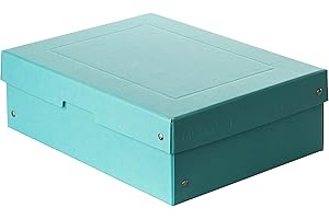 Original Falken PureBox Pastel Made in Germany 100 mm High DIN A4 Blue Storage Box with Lid Made of Sturdy Cardboard Vegan Gift Box Transport Box All-purpose Box