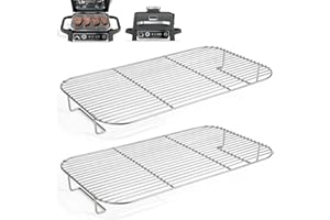 SKYEARMAN 2Pcs Stainless Steel Rack Set for Ninja Woodfire XL, Woodfire Grill Accessories Compatible with Ninja Woodfire XL BBQ Grill OG850UK / OG901UK, Dishwasher Safe