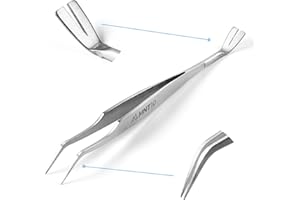 MNT10 Pinza per zecche in Acciaio Inossidabile 2in1 I Pinzetta per estrattore di zecche, pinzetta per zecche + Gancio per zecche per Persone e Cani in Una Pratica Custodia in Metallo