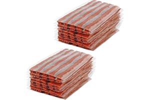 60 Pezzi Striscia di Riparazione Pneumatici, ELEPRUC Tappo di Gomma per Riparazione Pneumatici Tubeless, Foratura Striscia, Kit Riparazione di Emergenza Pneumatici Gomme per Auto Moto