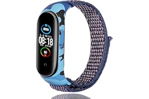 Keecuty Bransoletka kompatybilna z Xiaomi Mi Band 6, Xiaomi Mi Band 5, regulowana, nylonowa, zapasowa, kompatybilna z Xiaomi Mi Band 4/Xiaomi Mi Band 3, dla kobiet i mężczyzn