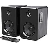 MAJORITY D40 Amplifier Speakers | Active Bluetooth Bookshelf speakers with USB playback | Classic Black with multi-connection