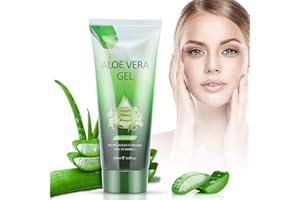 ANMI Aloe Vera Gel & Vitamin C, E - 99% reine Pflanze, tief feuchtigkeitsspendend ＆ Reparatur, nach Sonnenpflege, Feuchtigkeitsversorgung der trockenen Haut (200ML)