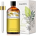 PHATOIL Olio Essenziale di Camomilla 100 ml, Oli Essenziali per Diffusori, Oli di Camomilla Naturali Puri per Aromaterapia Um
