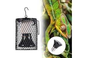 Homrich Reptilien Wärmelampen, E27 Keramik Wärmelampe mit Lampensockel Halter, 100W Infrarot Keramik Emitter Wärme Glühbirnen Lampe für Amphibien Reptilien Tiere Schildkröte/Eidechse/Schlange/Frosch