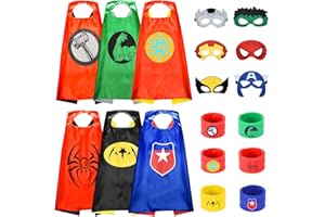 Gralal Superhero Costume Capes with Masks and Bracelets - Indoor and Outdoor Toys for Kids