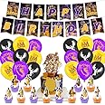 Basketball Star Birthday Party Decorative 34PCS Basketball Party Supplies with Basketball Star Cake Topper Ball-game Star Balloon Happy Birthday Banner for Basketball Fans