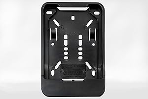 BISOMO® Support pour plaque d'immatriculation avec fonction cadre de remplacement 135 x 110 mm pour scooter, cyclomoteur, mobylette