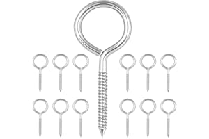 ATB-Foger 12 tornillos de ojal de acero inoxidable para techo, para uso doméstico, oficina y exterior, tornillos autorroscantes M6 x 88