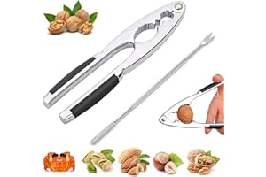 ENAIAH Nussknacker Walnüsse Edelstahl Nußknacker Nussknacker mit Rutschfestem Griff Multifunktional Nußknacker, für Pecan Walnut Mandeln Haselnüsse Pistazien oder Schalentiere