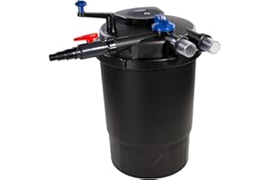 AquaForte Filtro a pressione GPF-30000 (55 Watt), potenza 55 Watt, tensione 230 V, frequenza 50 Hz, ingresso/uscita 32/38 mm, adatto per laghetti decorativi fino a 60.000 litri