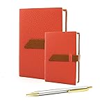 Rivoli Diario/Taccuino da Viaggio in Pelle con Penna in Argento, Realizzato a mano da Artigiani Toscani, Include Scatola...