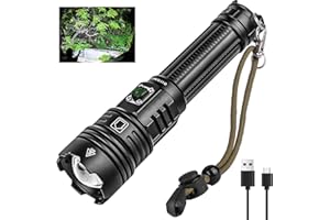 ‎SKYLLA Skylla Taschenlampe LED aufladbar sehr helle 20000 Lumen 5 Modus,wasserdicht,Handleuchte für Outdoor Camping,Wandern und Notfallanwendungen