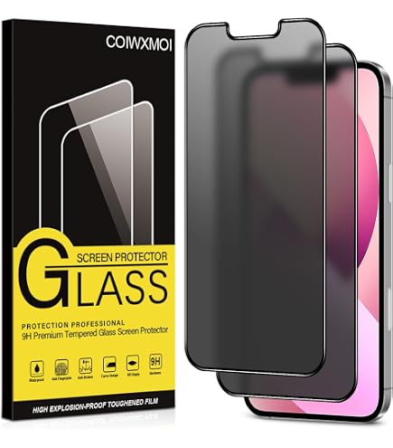 Pokolan Pellicola Privacy Viola Per IPhone 13 Pro Max E 14 Plus - 2 Pezzi Vetro Temperato 9H Anti Spia, Anti Impronte