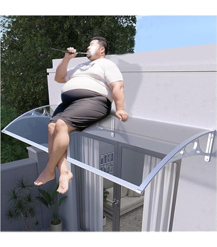 Gebogen Luifel Voordeur,Buiten Schaduw Patio Veranda Luifel,Stille Deurluifel Raamluifel,Onzichtbare Luifel,Transparante Polycarbonaat Cover,voor