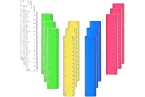 YFHUVB 15cm Ruler, 15 Pcs Multipack, Metal, Classic Style, Great Gift, Accurate Scale Design, Wide Application, Durable Material