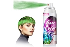 MOFAJANG Spray De Color Para El Cabello Verde, Laca Temporal Para El Cabello Coloreada, Spray De Tinte Capilar Lavable De Una Sola Vez Para Fiestas De Disfraces Cosplay Halloween, Tinte Rápido -100ml