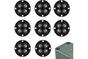 Fosoloni 8 Stück Möbelrollen klein, Starkes Rollenrad, Kugelrollen für möbel mit 4 Löchern, kugelrollen möbelrollen selbstklebende für Aufbewahrungsschränke, Eitelkeitsschränke, Regale