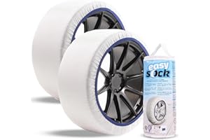 Cadenas Coche Nieve Easy Sock Homologación EN 16662-1 y alta seguridad. Talla XL. Cadenas Nieve Téxtiles Fáciles de Instalar - Cadenas Nieve Coche Antideslizantes y Resistentes - Kit de 2 Cadenas