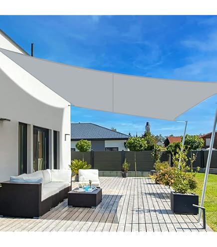 Wasserdichtes Sonnensegel 2,5x6m Für Balkon & Garten – 95% UV-Schutz, Mit Ösen Und Seilen, In Weiß