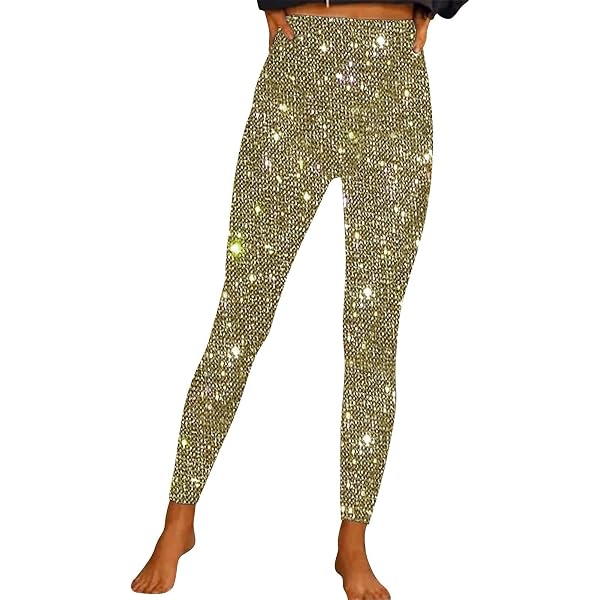Darringls Festival Outfit Donna Glitter Pailette Pantaloni Argento Leggings Metallico Lucido Pantaloni Per Donna Glitter Paillettes Yoga Pantaloni Anteriori Con Paillettes Pantaloni Glitter Pantaloni