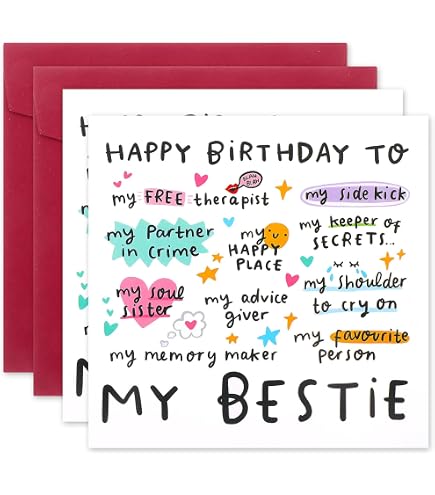 Hallmark Geburtstagskarte Für Schwester – 19,8x19,8cm, Mit Goldfolie & 3D-Elementen | Modernes Party-Design