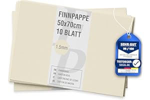 ‎MODELLBAUWERK 10 Blatt Finnpappe 50x70cm | 1.5mm Stärke | Modellbauwerk® | für Modellbau und Bastelarbeiten | Architektur | Studium | Material | Diorama | Holzpappe | Kreativ sein