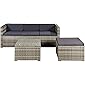 ArtLife Polyrattan Lounge Punta Cana M grau-meliert – Gartenlounge Set für 3-4 Personen – Gartenmöbel-Set mit Sofa…