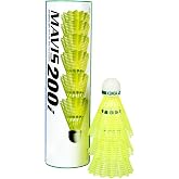 Yonex Mavis 200i Nylon Badminton Shuttlecocks (Yellow, Medium Speed) | Flight Stability | Synthetic Cork