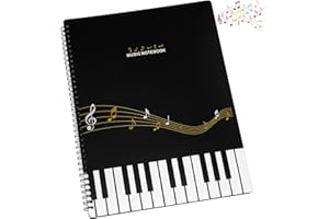 TULEBOLIAN Musikordner,A4 Größe,30 Seiten,Aufklappbar,Binder-Ordner,wasserdicht,Transparent und gut sichtbar,für Notenblätter Klavier Gitarre Violine,Konzert-Chorfolder für Musiker und Band Music Note