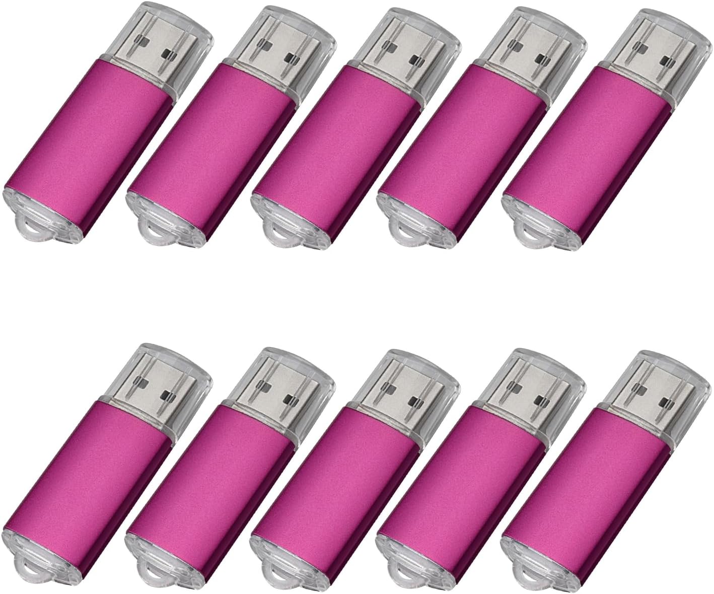 Fenglangrong 10 Pack Flash Drive 8GB USB Sticks, USB 2.0 Thumb Drives Bulk Flash Drive Pack 8GB Pendrive USB Memory Stick Zip Drive USB Sticks 10 Pack Pink
