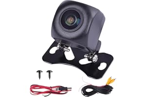 KRYOLITHM Telecamera Posteriore Auto AHD 1080P, Retromarcia Universale IP68 con Visione Notturna, Angolo 170° Regolabile Compatibile con Monitor LCD/TFT per Auto, Camion, Furgoni [12V-24V]