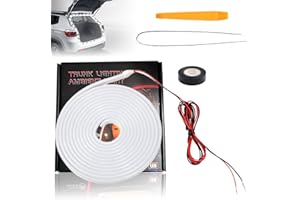 CALENXY 4M Kofferraum Lichtstreifen, Dynamic Flowing Car Trunk Light Strip, Kofferraum Beleuchtung LED Band, Automatischer Sensor Tail Box Light Strip für Auto Kofferraum Dekoration (Weiß)