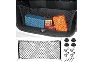 Adunsiaoto Rete-Portaoggetti Nylon, Rete Bagagliaio per Auto Portaoggetti, Rete Portaoggetti Estensibile Il Bagagliaio, Rete Portaoggetti Universale Maggior Parte delle Autovetture Veicoli(110×40cm)