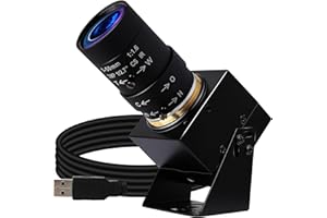 ELP Caméra USB 4K 5-50 mm 10X Varifocal USB Caméra Zoom optique Ultra HD 2160P Webcam gros plan USB Caméra de conférence Plug and Play pour Windows/Linux/Android