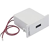 Techspark Universal 2A 1 USB Wall Switch Socket For Universal Mobile Phone, Tablet - White