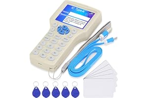 CIFY 125KHz 13.56MHz RFID Reader Writer, ID IC HID UID Fob Copier, NFC Reader, 10 Frequencies RFID Card Duplicator, Encrypted Card Decoder, with 10PCS Rewritable Key Cards, USB Interface