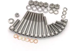 SCHRAUBEN-HUPE MZ ETZ 125 Motor Zylinderschrauben mit Innensechskant aus Edelstahl, 39 teilig