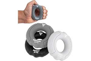 GORNATION Grip Trainers Set, Fortalecedores de Agarre, 3 Niveles de Resistencia para un Entrenamiento Progresivo, Empuñaduras Portátiles de Silicona para Antebrazos y Manos, Equipo compacto y portátil