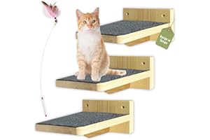 UONEL INDUSTRY Escalera Gatos Pared Set 3 - Peldaños Gato Escalada Gatos - Escalones de Gato