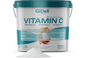 GiDeli C-vitamin 3 kg tekniskt mycket rent pulver för klorneutralisering för pool, spa, jacuzzi, akvarium, dammvatten