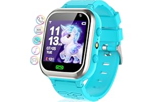 kaacly Reloj Inteligente para Niños, Smartwatch Niños Teléfono con SOS, podómetro, Juegos, Reloj Despertador, música, cámara, Reloj niño de 4 a 12 años Regalo