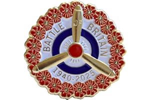UORRHAW 1940-2025 Battle of Britain 85th Anniversary Pin Red Poppy RAF Aircraft Brooch Enamel Badge Decorations Memorabilia