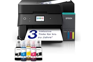 Epson EcoTank ET-4950 A4-Multifunktionsdrucker mit Wi-Fi & AirPrint Tintentank, automatischem Dokumenteneinzug, Duplexdruck, Scannen, Kopieren & Fax, bis zu 3 Jahre Tinte im Lieferumfang enthalten