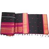 Pure Kalyani Cotton Saree | Zari Border & Blouse Piece – Lata Gadwal Design | Traditional Saree