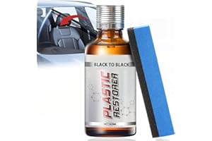 INPUMO Back to Black Trim Restorer, Car Plastic Restorer, Exterior and Interior Car Cleaning Kit, Restore Faded Plastic, Vinyl & Rubber, Resists Water, UV Rays, Dirt (50ml)
