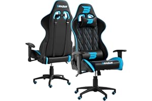 BraZen Phantom PC Chair Gaming Chair for Adults Office Chair Computer Chairs Adult Gaming Chair Gaming Chairs for Adults Video Game Chairs Gamer Chair PC Gaming Chair - Blue