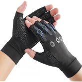 Donfri Women's Osteoarthritis Hands, Fingerless Compression Gloves with Copper for Rheumatoid Arthritis, 1 pair, M