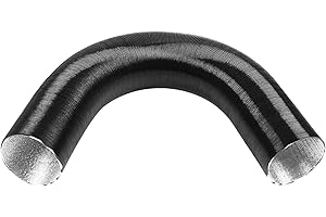 HOIIME Tuyau d'entrée d'air strié en feuille d'aluminium 42/60/75 mm, tuyau de préchauffage, tuyau d'entrée d'air ondulé, conduit d'entrée d'air de voiture, sortie d'air chaud pour chauffage de voiture